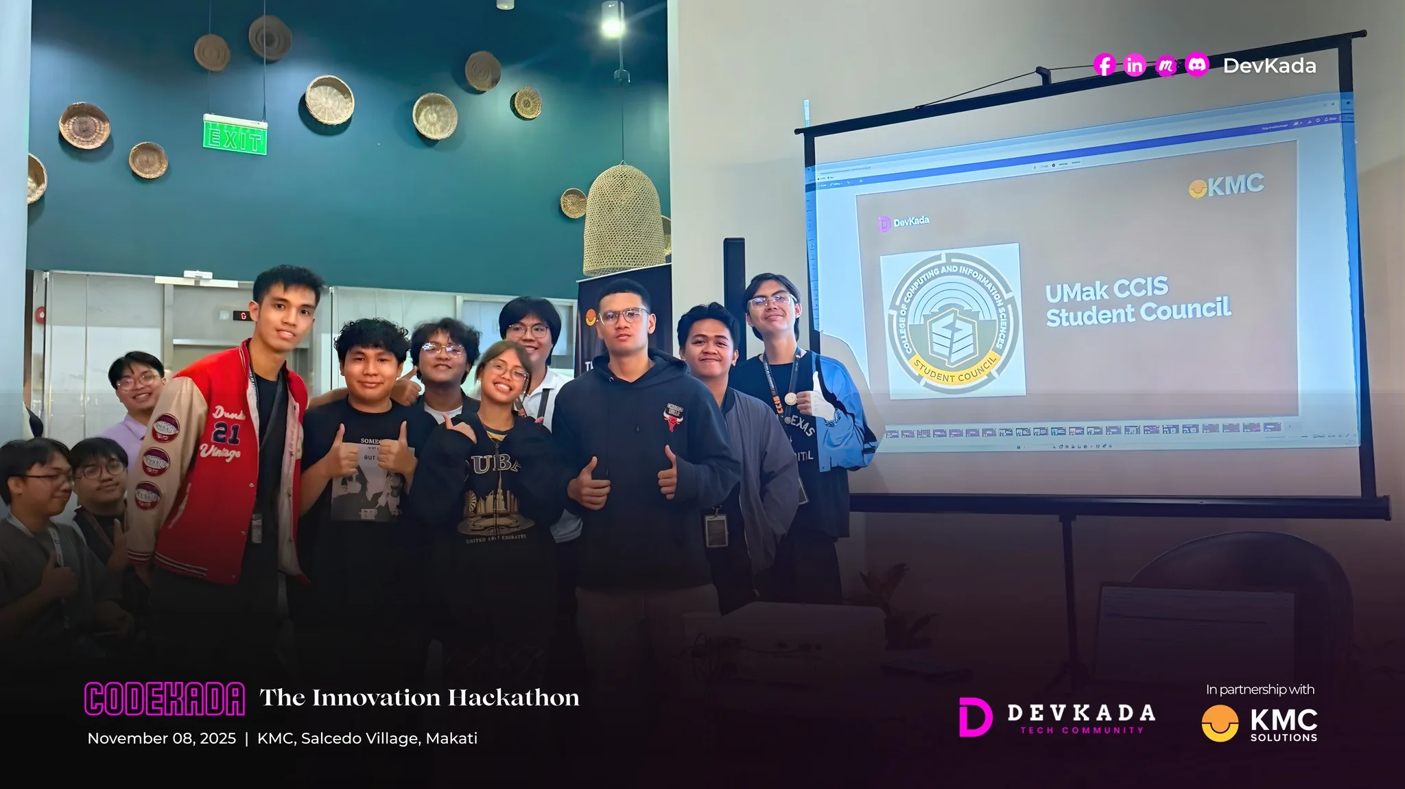 The LexInSight team at CodeKada — The Innovation Hackathon (DevKada × KMC, Makati, Nov 2025)